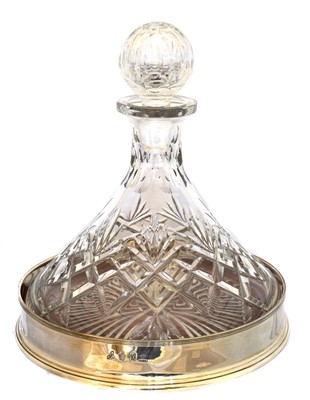 Lot 121 - A Channel Islands silver mounted decanter coaster by Bruce Russell