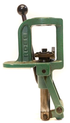 Lot 564 - RCBS A5 Turret press, with three shell holders.