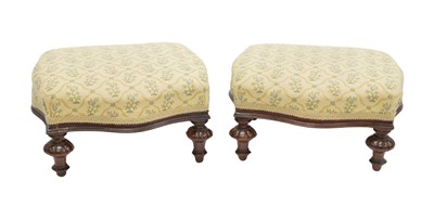 Lot 434 - Pair of Victorian Mahogany Footstools by John Reid, Leeds