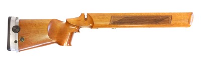 Lot 482 - Target rifle butt stock, with adjustable butt...