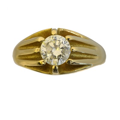 Lot 105 - An 18ct gold diamond single stone ring.