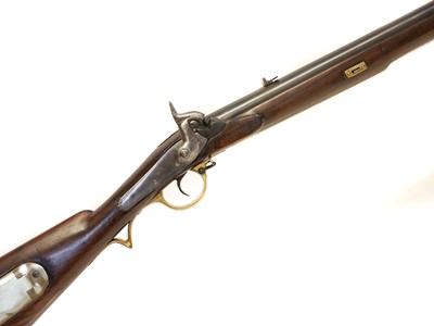 Lot 66 - Percussion Neapolese Brunswick rifle, 30 inch...