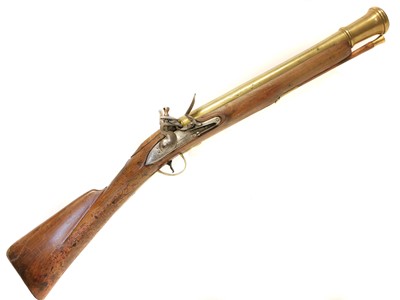Lot 68 - Composed Flintlock blunderbuss, made from...