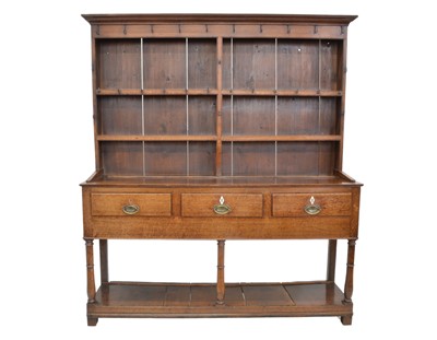 Lot 357 - George III Oak Dresser