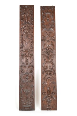 Lot 314 - Two Rectangular Gothic Carved Oak Wall Panels