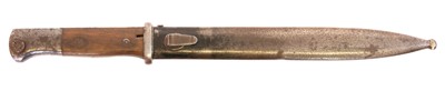Lot 243 - German Mauser K98 S.84/98 WWII bayonet with...