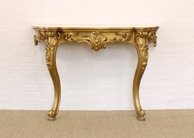 Lot 136 - A Marble Topped Giltwood Pier Table
