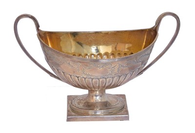 Lot 126 - A George III silver twin handled sugar bowl