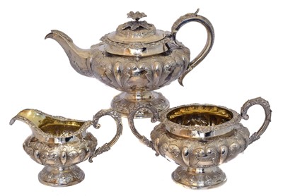 Lot 148 - A Victorian three piece tea set