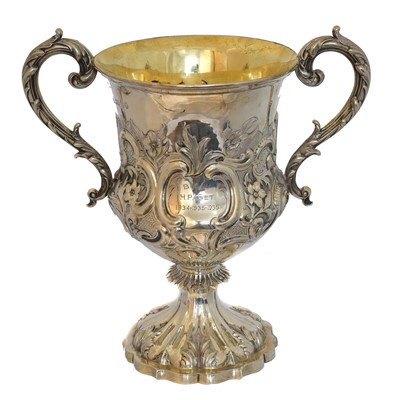 Lot 138 - A Victorian silver twin handled cup