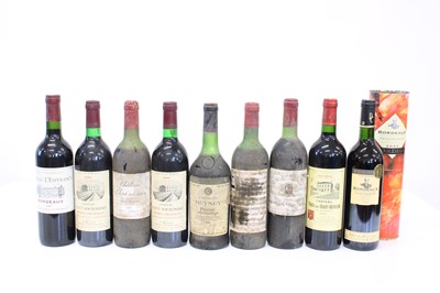 Lot 6 - 9 bottles Mixed Lot of Fine mature Claret