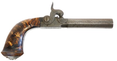 Lot 6 - Belgian 48 bore percussion pistol, with 3inch...