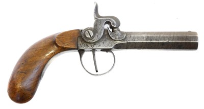 Lot 7 - Belgian 48 bore percussion pistol, with 3inch...
