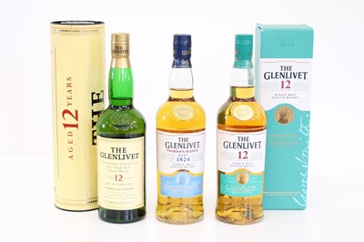 Lot 70 - 3 bottles Mixed Lot ‘The Glenlivet’ Highland Malt Whisky