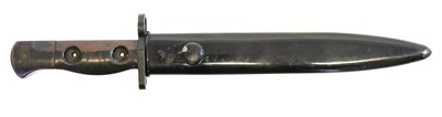 Lot 220 - L1A3 SLR bayonet and scabbard, finished black...