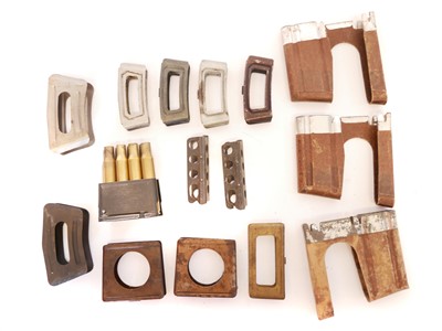 Lot 495 - Collection of rifle clips, to include two five...