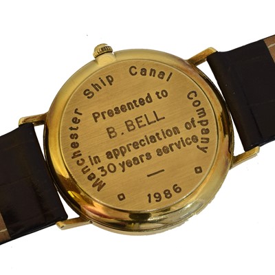 Lot 194 - A 9ct gold Mappin & Webb quartz wristwatch.