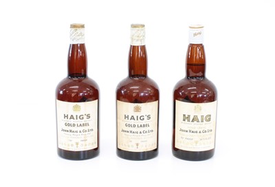 Lot 65 - 3 bottles from 1950’s and 1960’s John Haig ‘Gold Label'