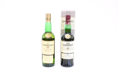 Lot 69 - 2 bottles of The Glenlivet 12 Year Old, Old Label