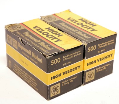 Lot 507 - One thousand rounds of RWS .22lr High Velocity...