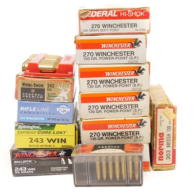 Lot 509 - Mixed rifle ammunition, to include 92 rounds...