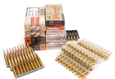 Lot 510 - .223 ammunition, 218 rounds by Norma, Federal,...