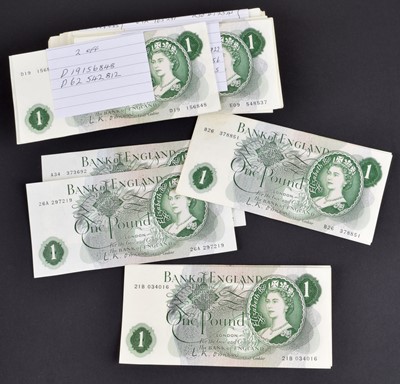 Lot 79 - One hundred and forty-six Series "C" Portrait Issue (March 1960) One Pound banknotes (146).