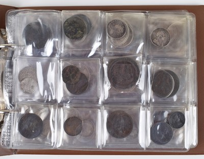 Lot 25 - One album of historical British coinage dating from William and Mary through to George V.