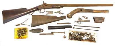 Lot 480 - Percussion 14 bore muzzle-loading shotgun by...