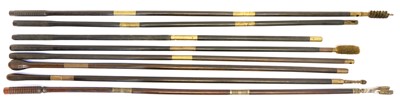 Lot 460 - Eight good quality ebony and rosewood cleaning...