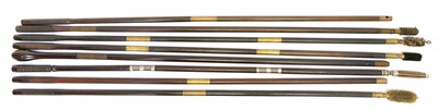 Lot 461 - Eight good quality ebony and rosewood cleaning...