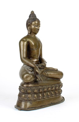Lot 14 - A 19th Century Thai Hollow Cast Bronze Buddha