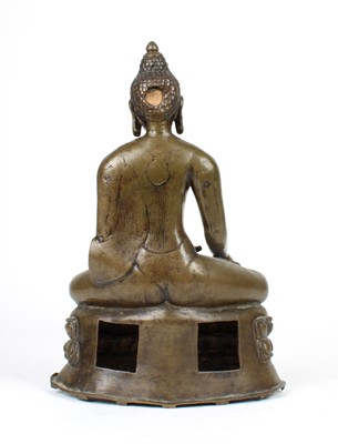 Lot 14 - A 19th Century Thai Hollow Cast Bronze Buddha