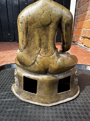 Lot 14 - A 19th Century Thai Hollow Cast Bronze Buddha