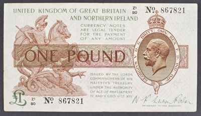 Lot 76 - A Third Fisher Issue (July 1927) One Pound banknote.
