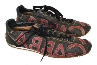 Lot 24 - A pair of Dolce & Gabbana 'Pel Slav Verde' trainers