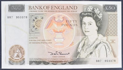 Lot 94 - A Series "D" Pictorial Issue (March 1981), Fifty Pounds banknote.