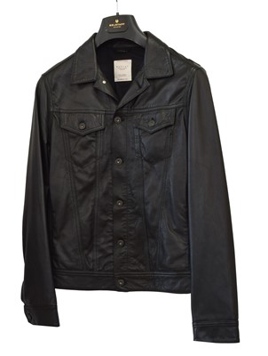 Lot 54 - A Replay black leather jacket