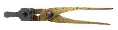 Lot 478 - Brass bullet mould, stamped 450 to cast a...