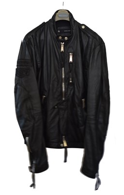 Lot 25 - A Dsquared2 black leather jacket