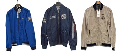 Lot 6 - Three gents bomber jackets
