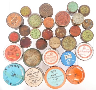 Lot 455 - Collection of empty percussion cap tins, to...
