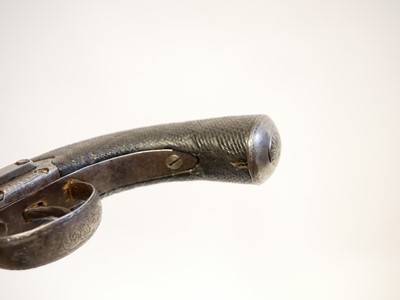 Lot 14 - Two percussion pistols, the first, an 18 bore...