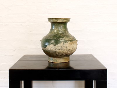 Lot 21 - A Large Chinese Eastern Han Dynasty Pottery "Hu" Vase