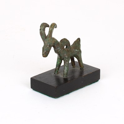 Lot 44 - An Ancient Luristan Bronze Ibex Amulet