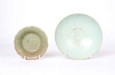 Lot 34 - Two Chinese Yuan-Ming Longquan-Type Celadon Bowls