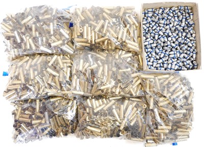 Lot 633 - .357 / .38 special reloading components, to...