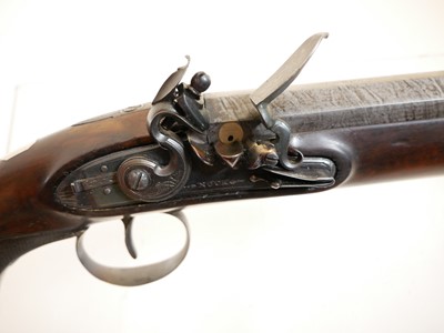 Lot 2 - Flintlock .650 officers pistol, converted from...
