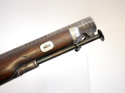 Lot 2 - Flintlock .650 officers pistol, converted from...