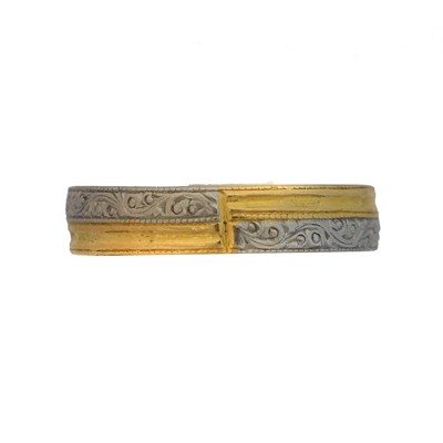 Lot 47 - A 22ct gold band ring.